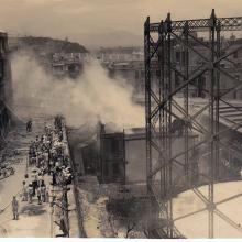 1934 big fire after explosion at gas works