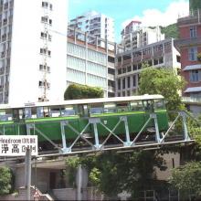 1985 Hong Kong peak tram at Kennedy Road
