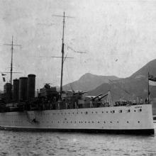 HMS Berwick at Hong Kong Harbour 1933