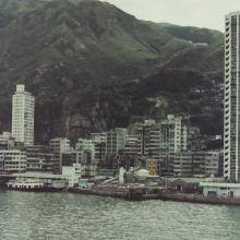 Mundane view of HK Victoria harbour shoreline in 1974