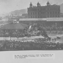 1907 The Duke of Connaught unveiling a statue of King Edward VII in Royal (Statue) Square