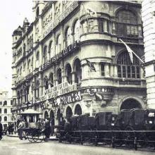 Queen's Building with Rickshaws (1930's)