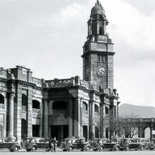 TST Railway Station 1946 - in camo