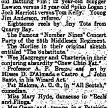 1917. 25th Middlesex Regiment Concert Party
