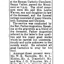 C E Warren's obituary (HK Telegraph)