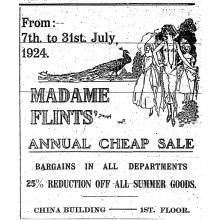 Madame Flint's sale