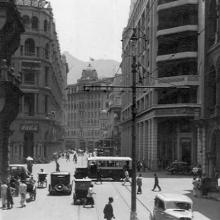 1930s Des Voeux Road Central at junction with Pedder Street