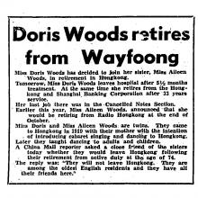 Doris Woods retires