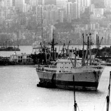 SS. Hongkong Truth - Orient Overseas Line - HK Harbour c.1965