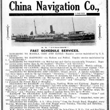 S.S. Tungchow, C.N.C. ( China Navigation Co. advertisement)