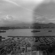 Causeway Bay Typhoon Shelter & view of Kowloon, 1979