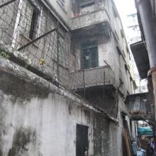 View from side alley