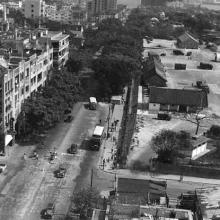 1950s view southwards along Nathan Rd from Shamrock Hotel