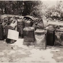 Fuel Cans from squatter fire 1950s