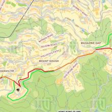 Route from Upper Peak Tram Terminus to Wanchai Gap
