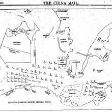 Victoria Harbour Map with Moorings 1921