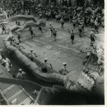 Coronation Parade 1953 Nathan Rd Dragon Dancing (93)