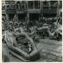Coronation Parade 1953 nathan Rd Dragon Dancing (94)