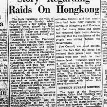 Air Raids on Hong Kong-October 1942