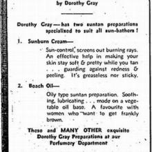 1941 Suncream Advert