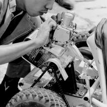 Karting at Sek Kong - c.1968 - 'The Mechanic  '