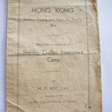 Cover Page of Booklet 'HONG KONG Before, During and After the Pacific War'