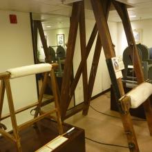 Flogging stands on display in the CSD museum