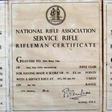 Riflemans Certificates
