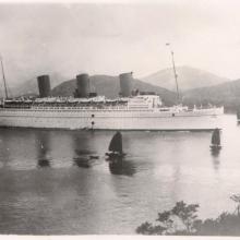 1936 RMS 'Empress of Britain' in Lyemoon Pass
