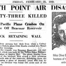 Cathay Pacific crash February 1949