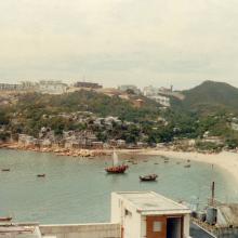 Stanley, HK late 1970s looking at Sea and Sky Ct. from central market area