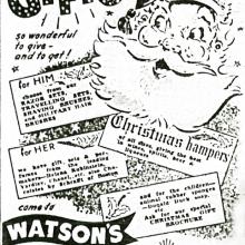 Watson's christmas advert December 1950