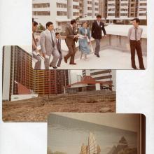 Kwong Fuk Estate, Taipo, N.T., Hong Kong: Visit of Lady Youde,  June 1985, Mosaic Mural Block 8, By Architect Hugh McAllum