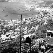 postcard of Peak tram 1950's