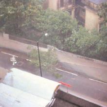 1979 - Tai Hang Road duringTyphoon Hope