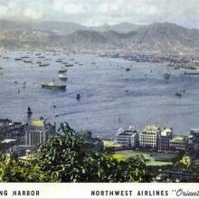 Northwest Orient Airlines postcard - 1950's