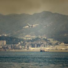 Boeing 747 leaving Kai Tak