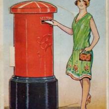 1930s Postbox Postcard