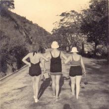 1937 Going swimming.