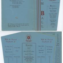 1950 Purim Ball menu