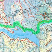 2013 map of lower Shing Mun reservoir