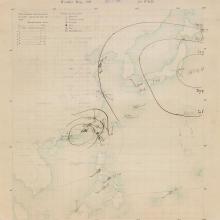 Weather chart at 1400 H on 14 July 1925.