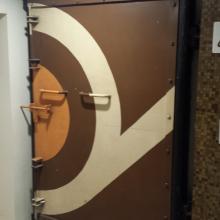 Metal door in Wong Tai Sin MTR near exit D2
