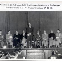 Inaugural ceremony of the U. L. Wardens' Society