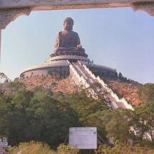 1990 - Tian Tan Buddha under construction