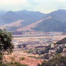 1979 - view from Temple of 10,000 Buddhas, Shatin