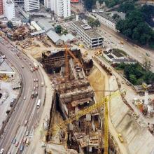 1977 MTR Admiralty Station construction site  