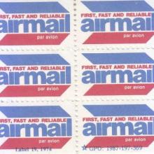1980 GPO Airmail Labels