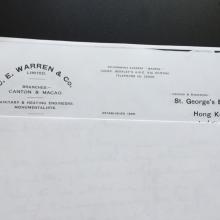 C.E. Warren & Co. Ltd. headed notepaper