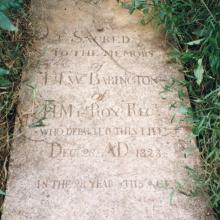 Grave of LT. EWD. Babington - Died 28.12.1823